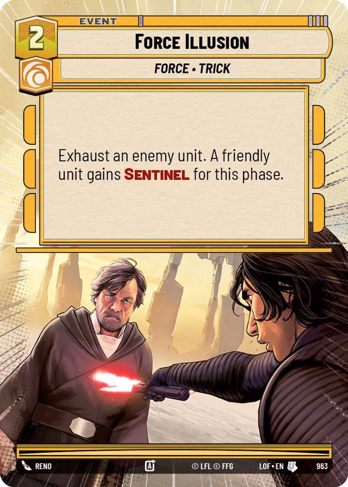 Force Illusion LOF-963 Hyperspace Foil Star Wars Unlimited card