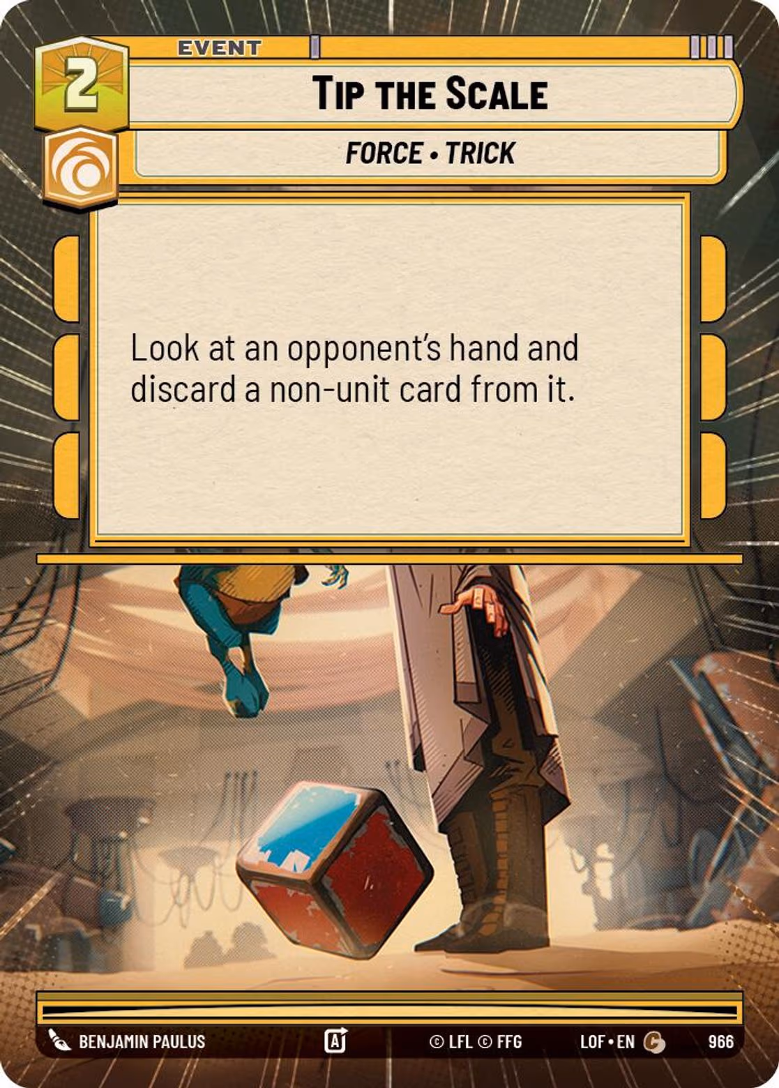 Tip the Scale LOF-966 Hyperspace Foil Star Wars Unlimited card