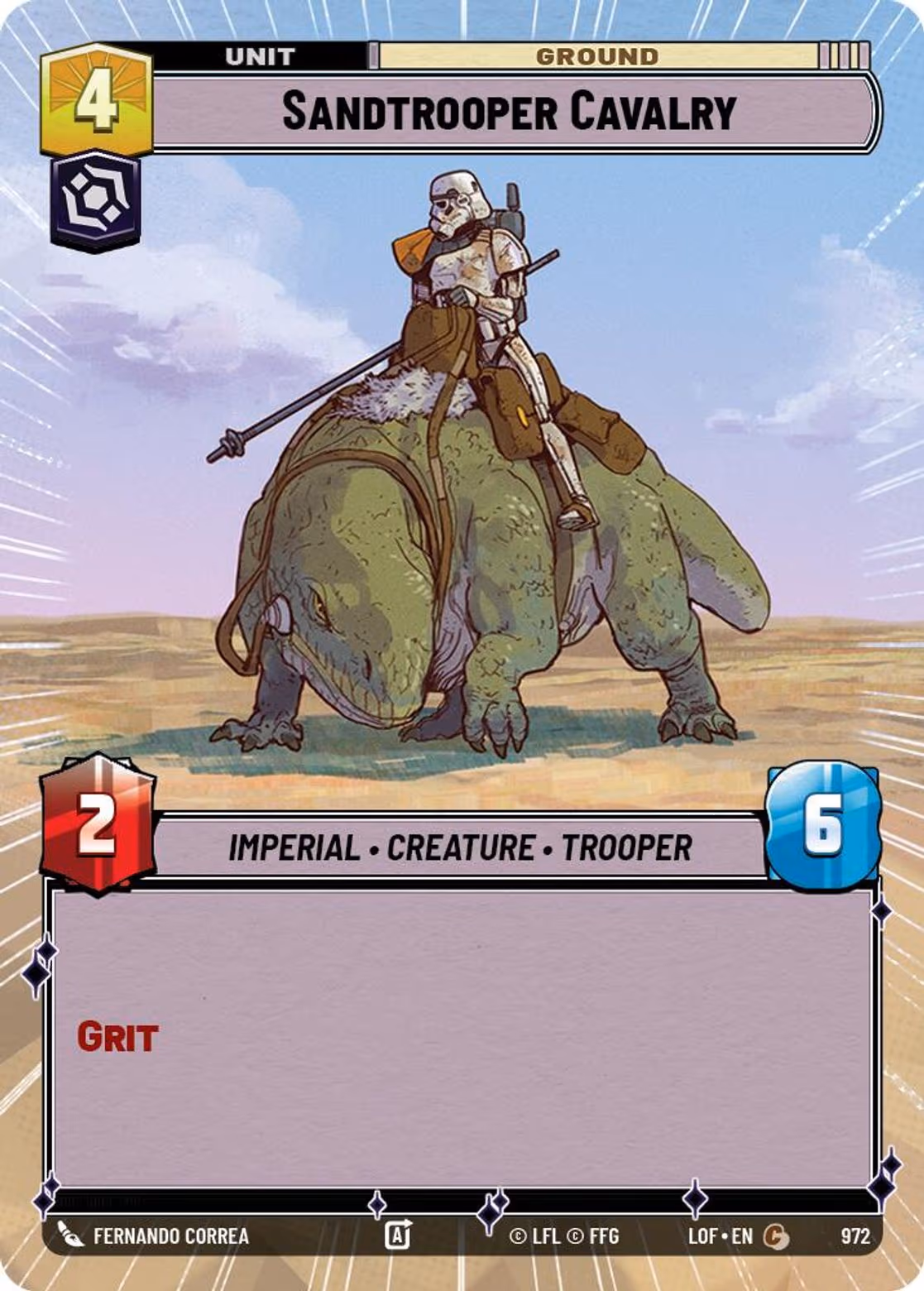 Sandtrooper Cavalry LOF-972 Hyperspace Foil Star Wars Unlimited card