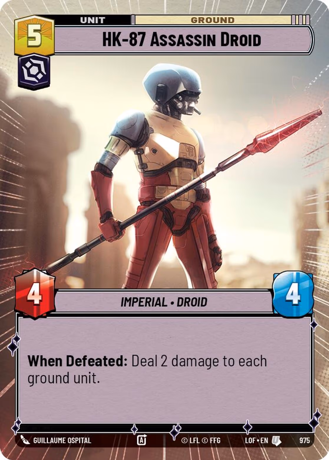 HK-87 Assassin Droid LOF-975 Hyperspace Foil Star Wars Unlimited card