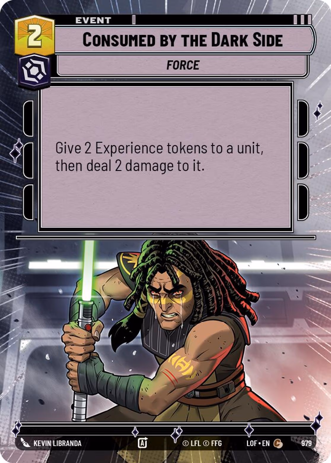 Consumed by the Dark Side LOF-979 Hyperspace Foil Star Wars Unlimited card