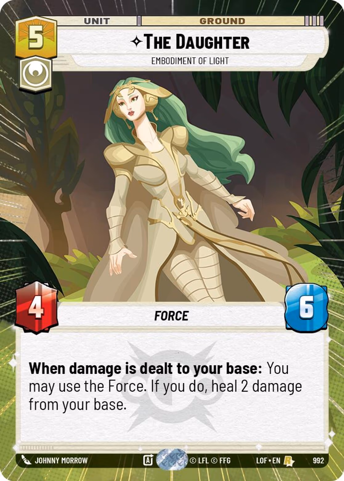 The Daughter - Embodiment of Light LOF-992 Hyperspace Foil Star Wars Unlimited card