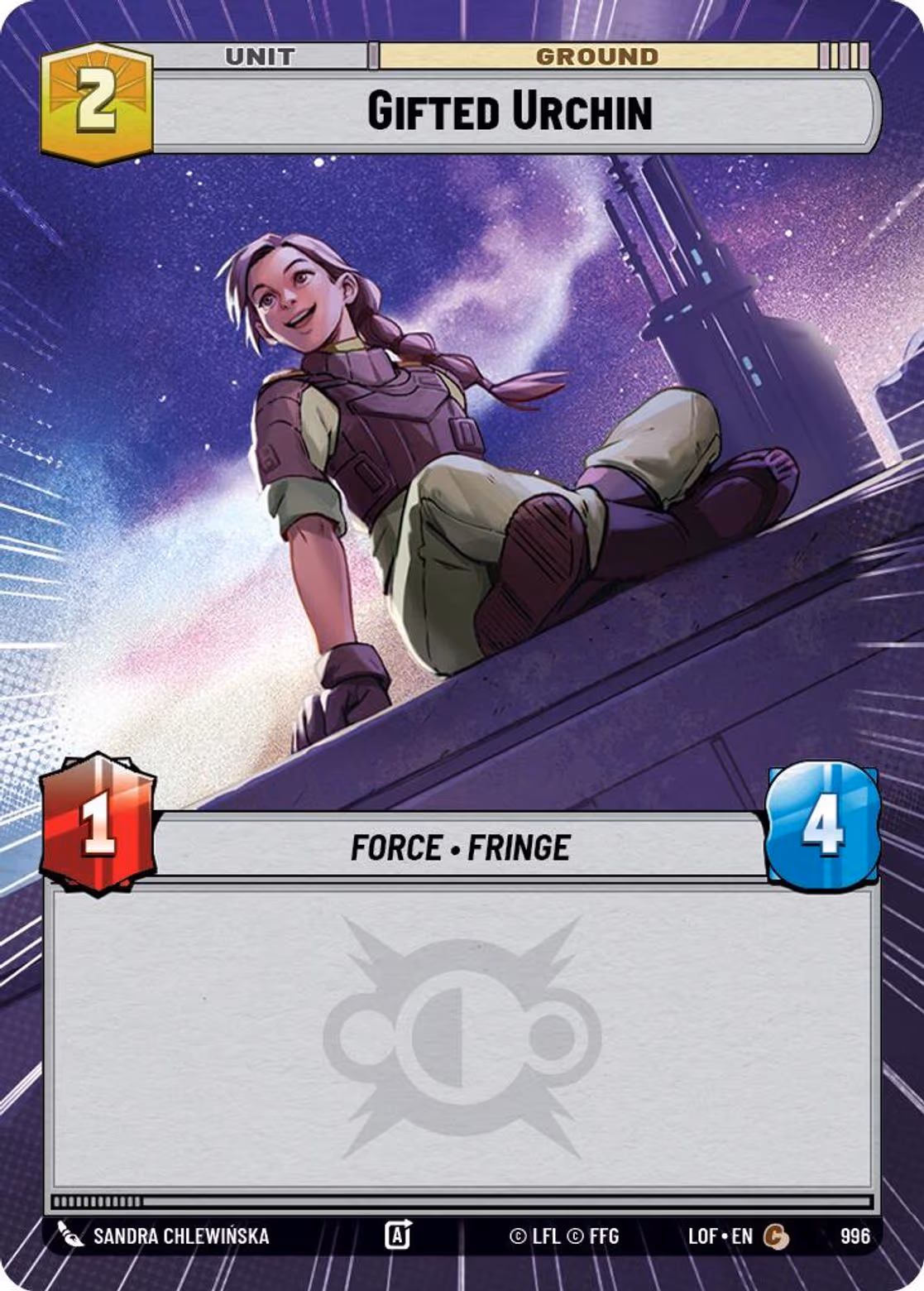 Gifted Urchin LOF-996 Hyperspace Foil Star Wars Unlimited card
