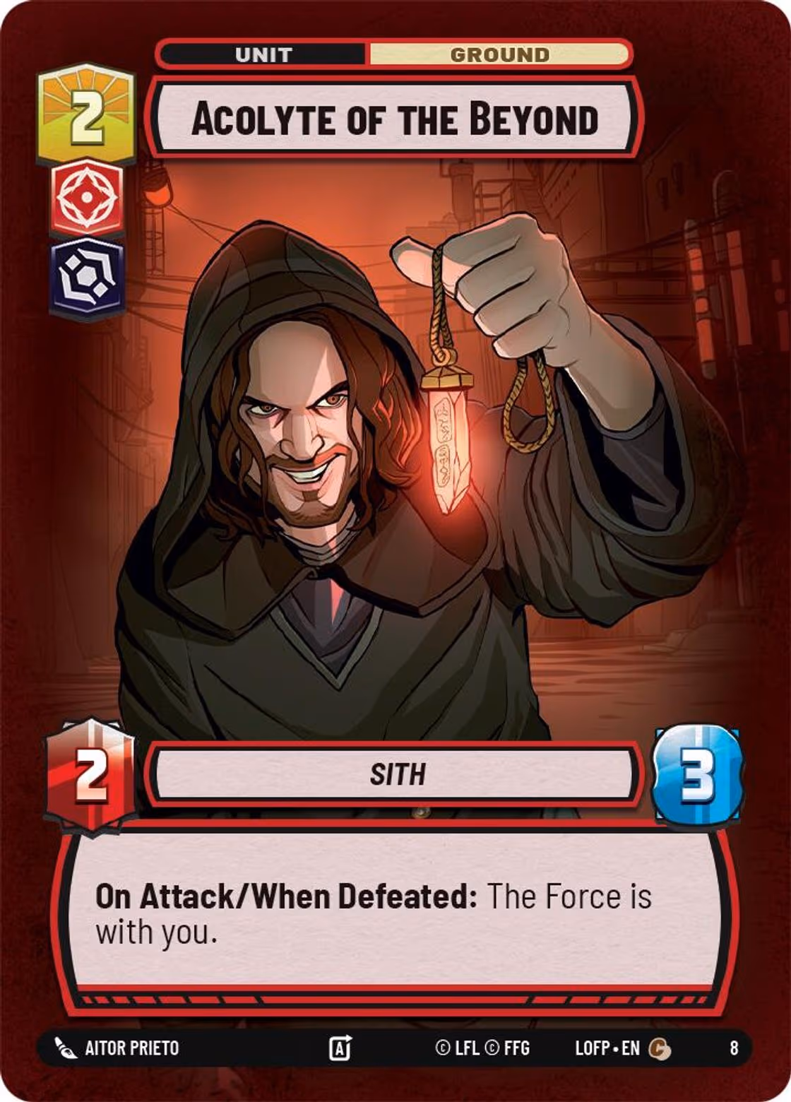 Acolyte of the Beyond LOFOP-08 Star Wars Unlimited card