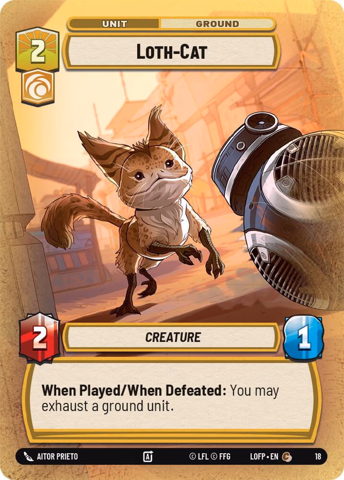Loth-Cat LOFOP-18 Star Wars Unlimited card