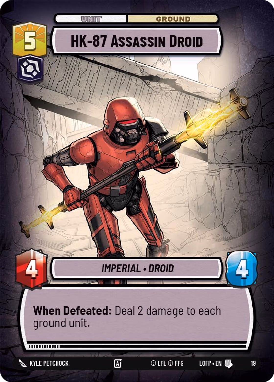 HK-87 Assassin Droid LOFOP-19 Star Wars Unlimited card