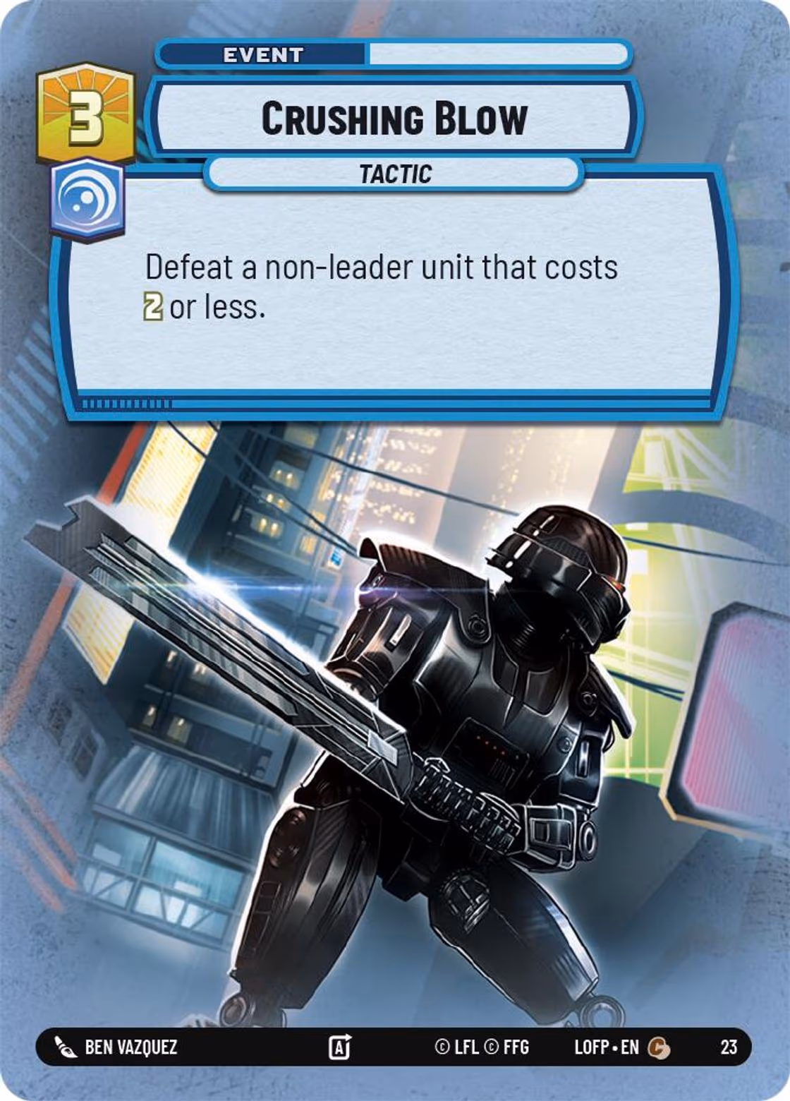 Crushing Blow LOFOP-23 OP Promo Foil Star Wars Unlimited card
