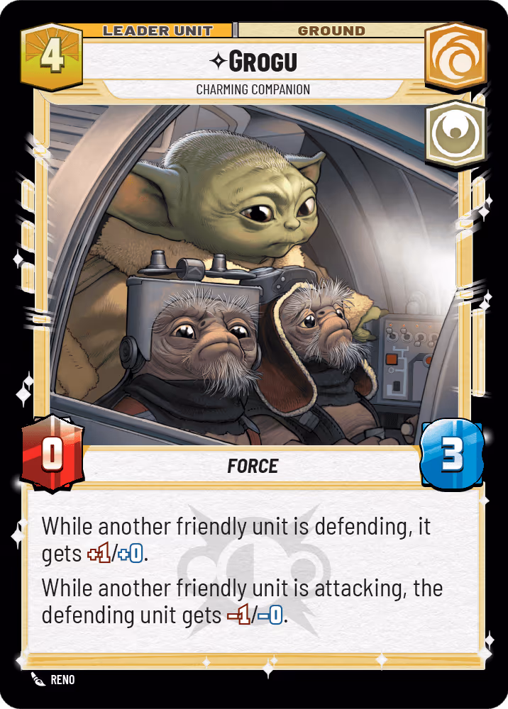 Grogu - Charming Companion MV26-1 Star Wars Unlimited card (back face)
