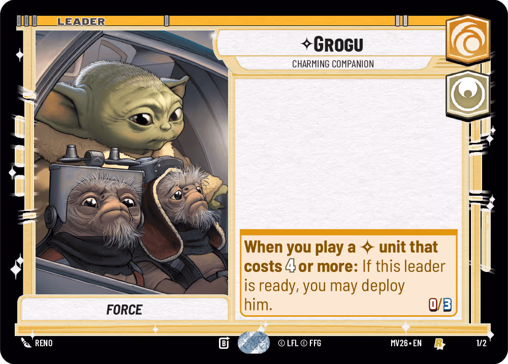Grogu - Charming Companion MV26-1 Star Wars Unlimited leader card