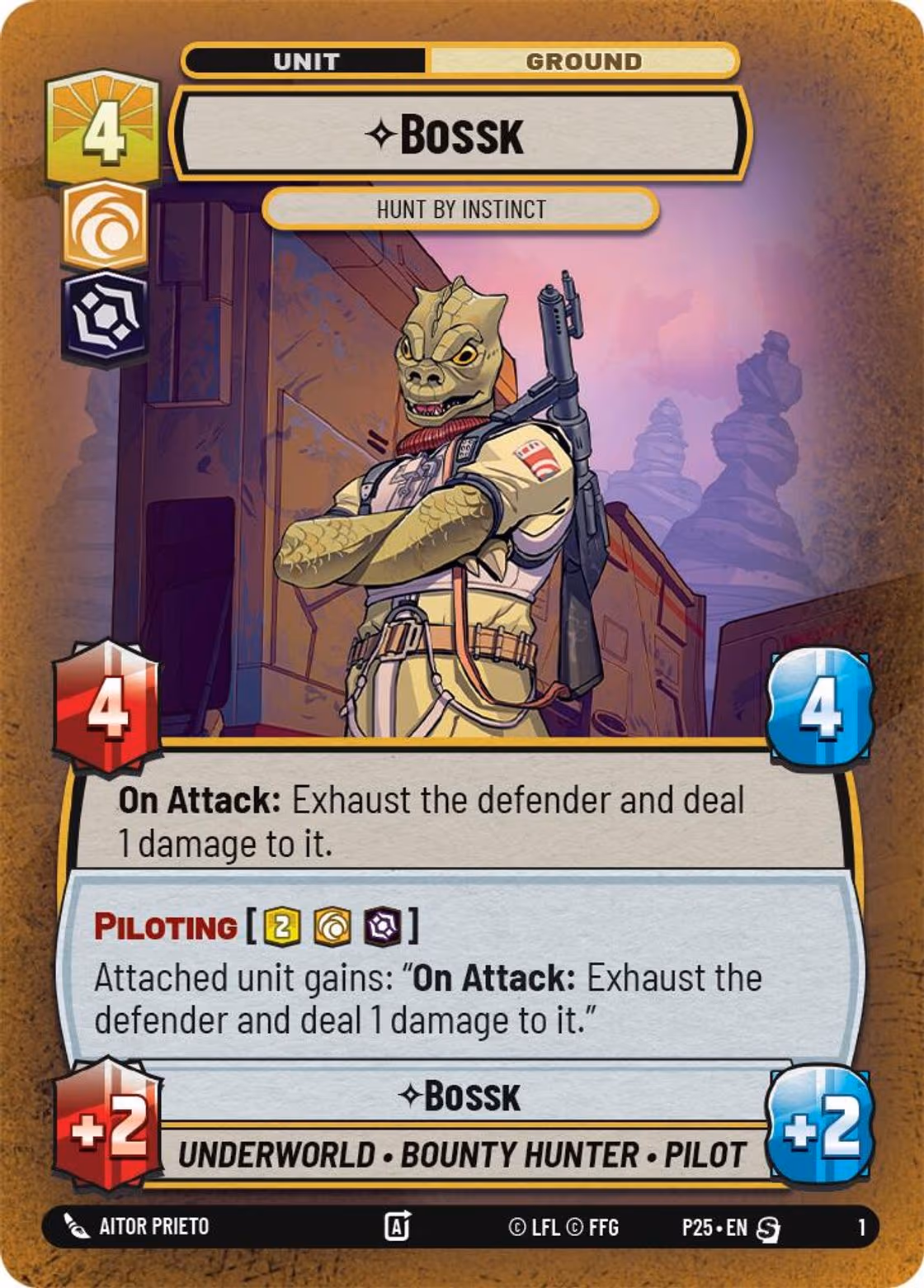 Bossk - Hunt By Instinct P25-01 Store Showdown Participation Star Wars Unlimited card