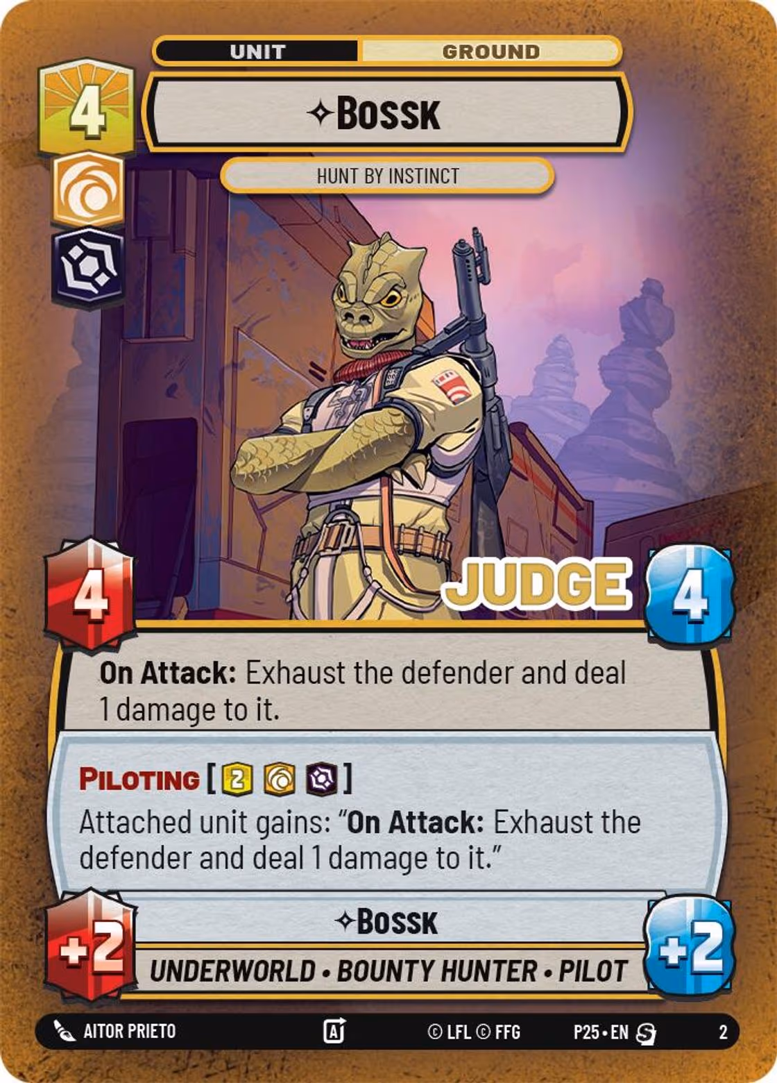 Bossk - Hunt By Instinct P25-02 Star Wars Unlimited card