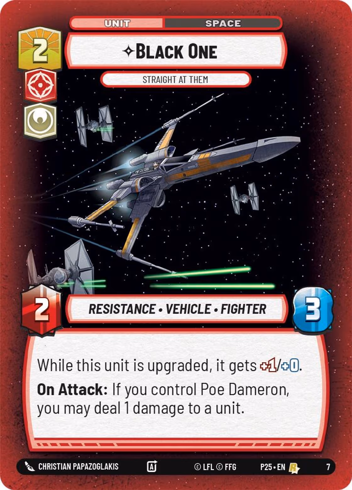 Black One - Straight At Them P25-07 PQ Participation Star Wars Unlimited card