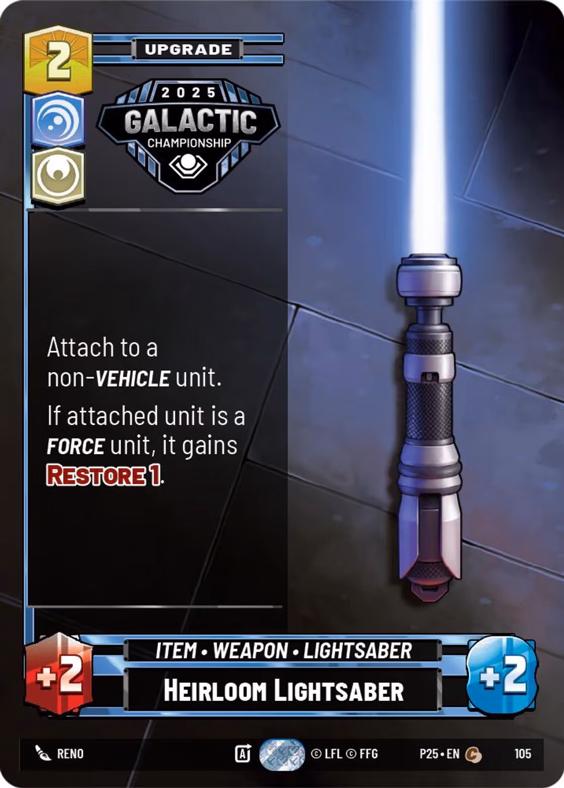 Heirloom Lightsaber P25-105 Star Wars Unlimited card