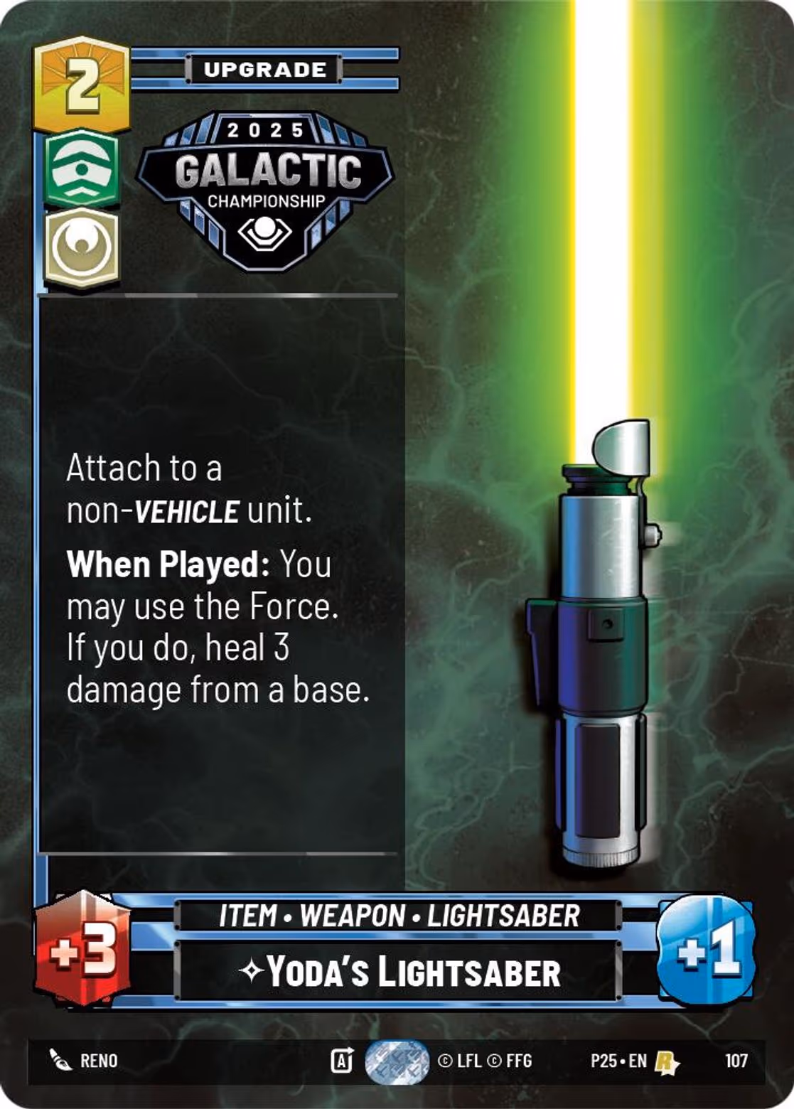 Yoda's Lightsaber P25-107 Star Wars Unlimited card