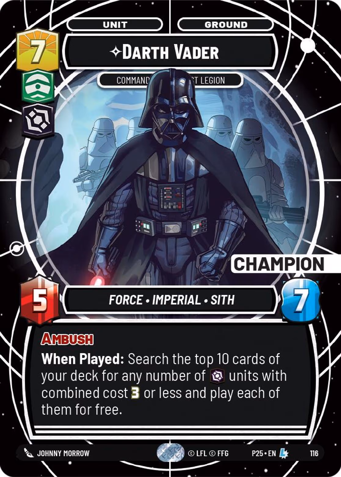 Darth Vader - Commanding the First Legion P25-116 Star Wars Unlimited card
