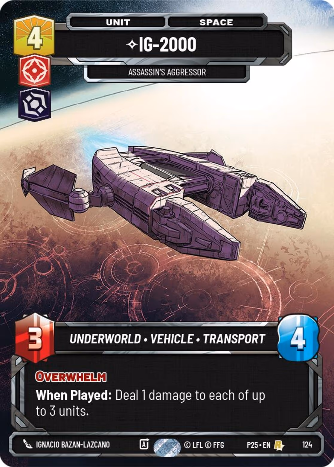 IG-2000 - Assassin's Aggressor P25-124 SQ Prize Wall Star Wars Unlimited card
