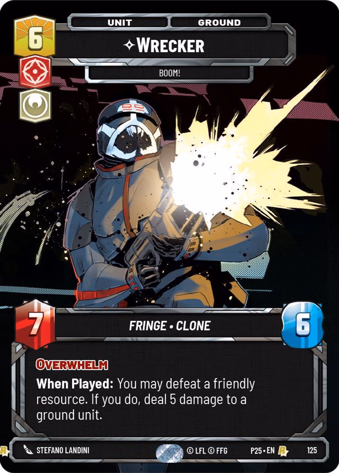 Wrecker - Boom! P25-125 SQ Prize Wall Star Wars Unlimited card