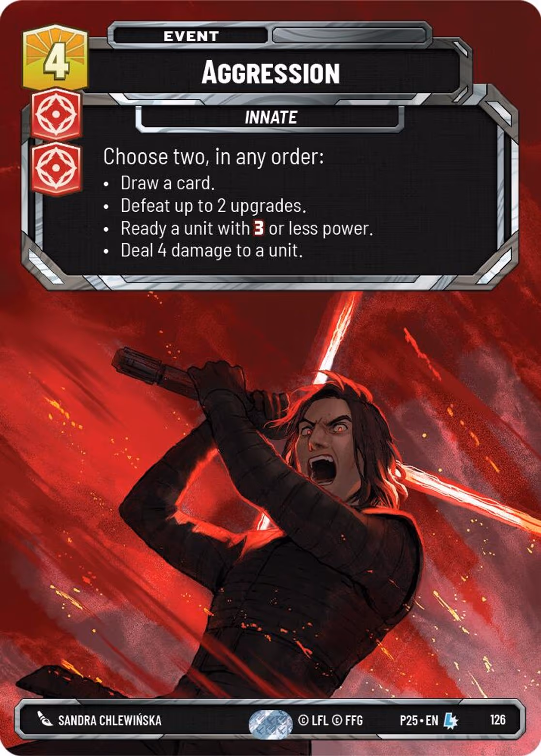 Aggression P25-126 SQ Prize Wall Star Wars Unlimited card