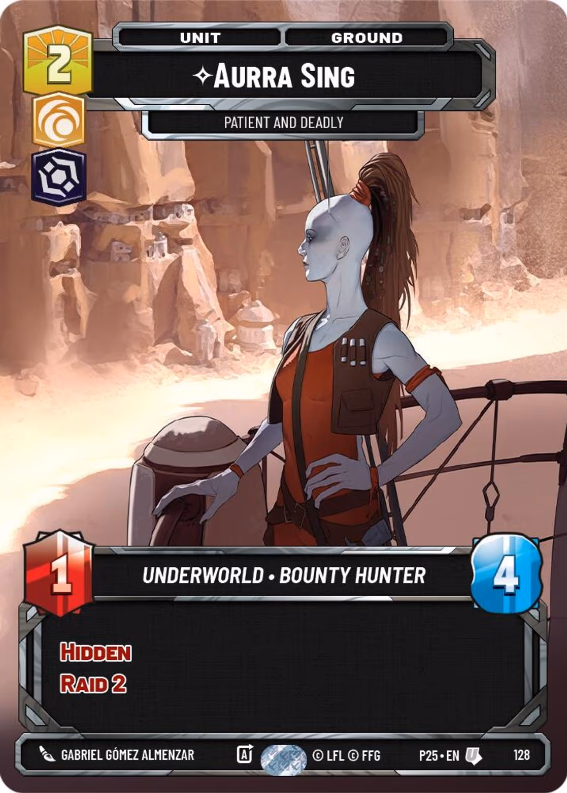 Aurra Sing - Patient and Deadly P25-128 SQ Prize Wall Star Wars Unlimited card