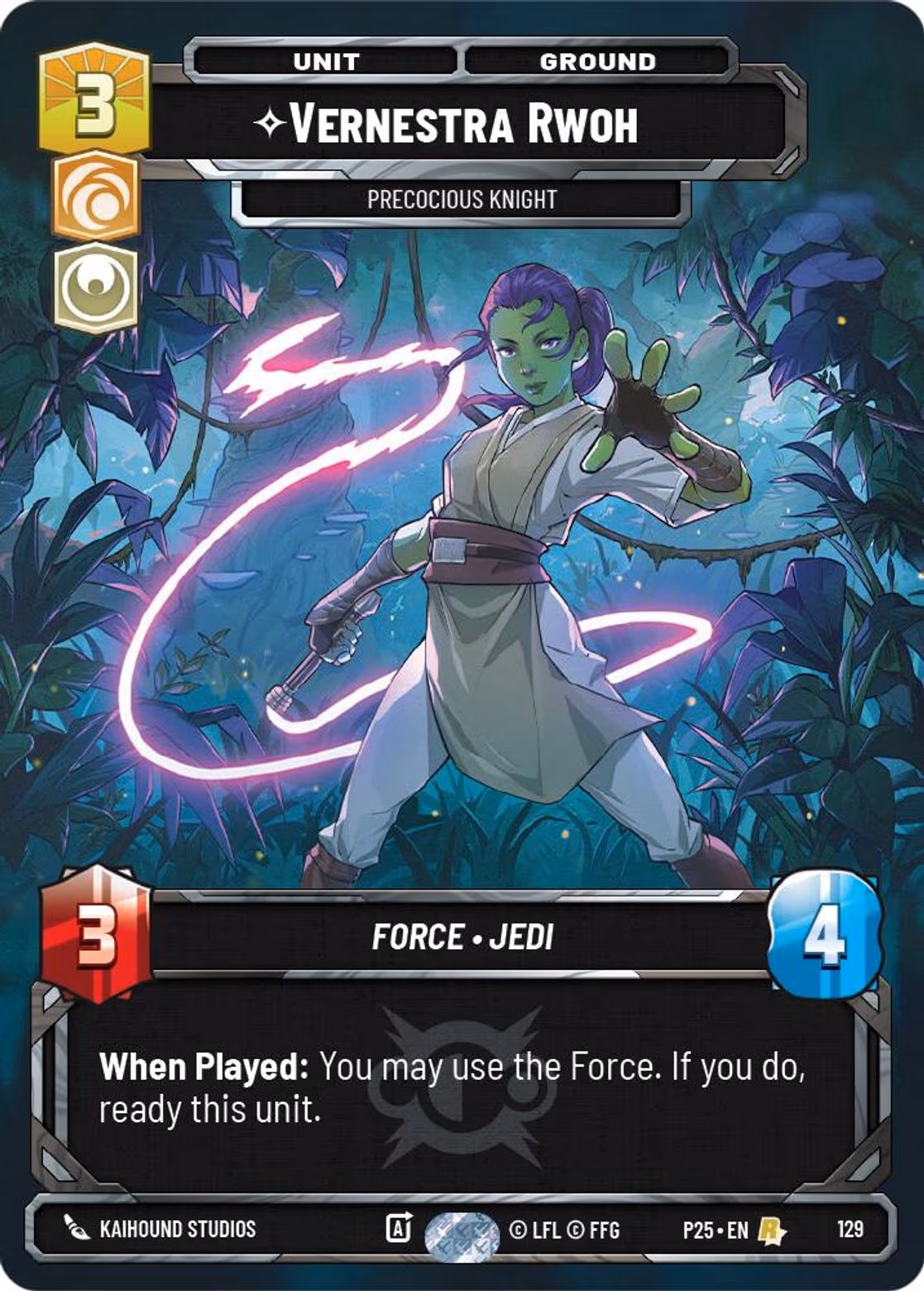 Vernestra Rwoh - Precocious Knight P25-129 SQ Prize Wall Star Wars Unlimited card