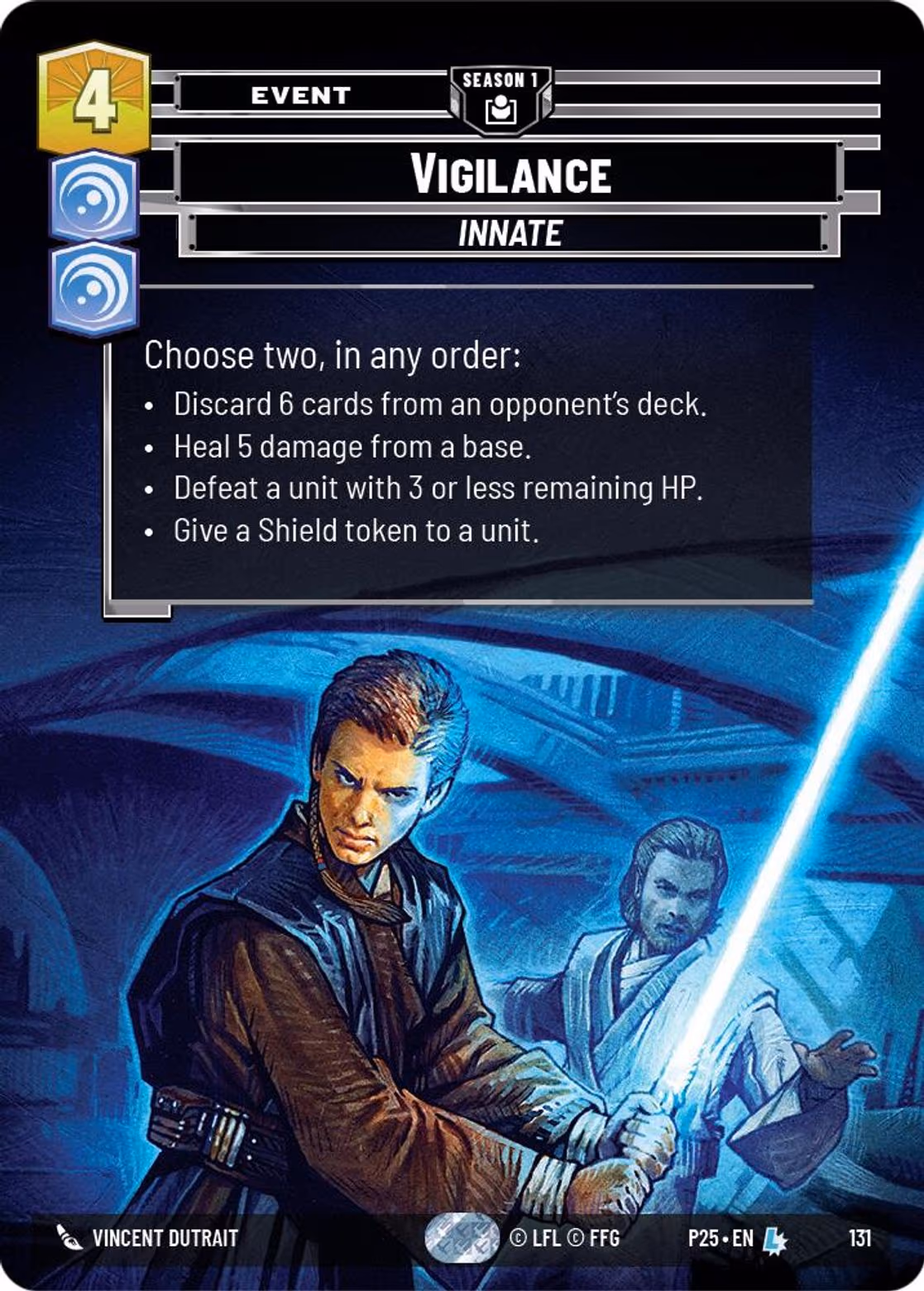 Vigilance P25-131 Star Wars Unlimited card