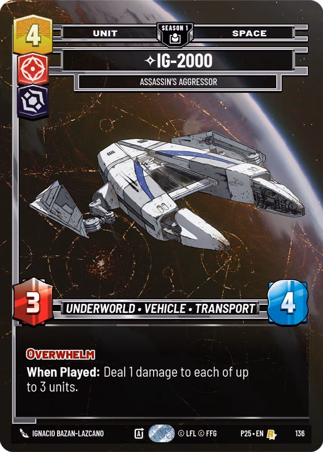 IG-2000 - Assassin's Aggressor P25-136 Star Wars Unlimited card