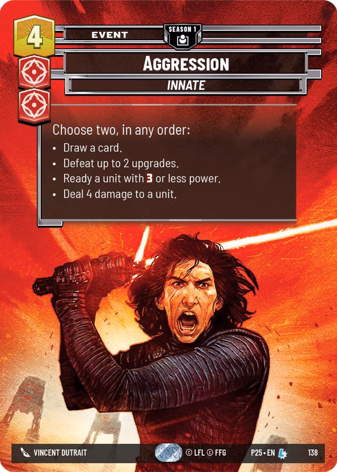 Aggression P25-138 Star Wars Unlimited card