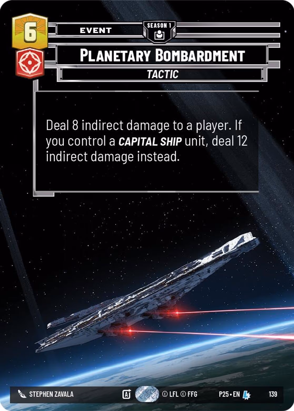 Planetary Bombardment P25-139 Star Wars Unlimited card