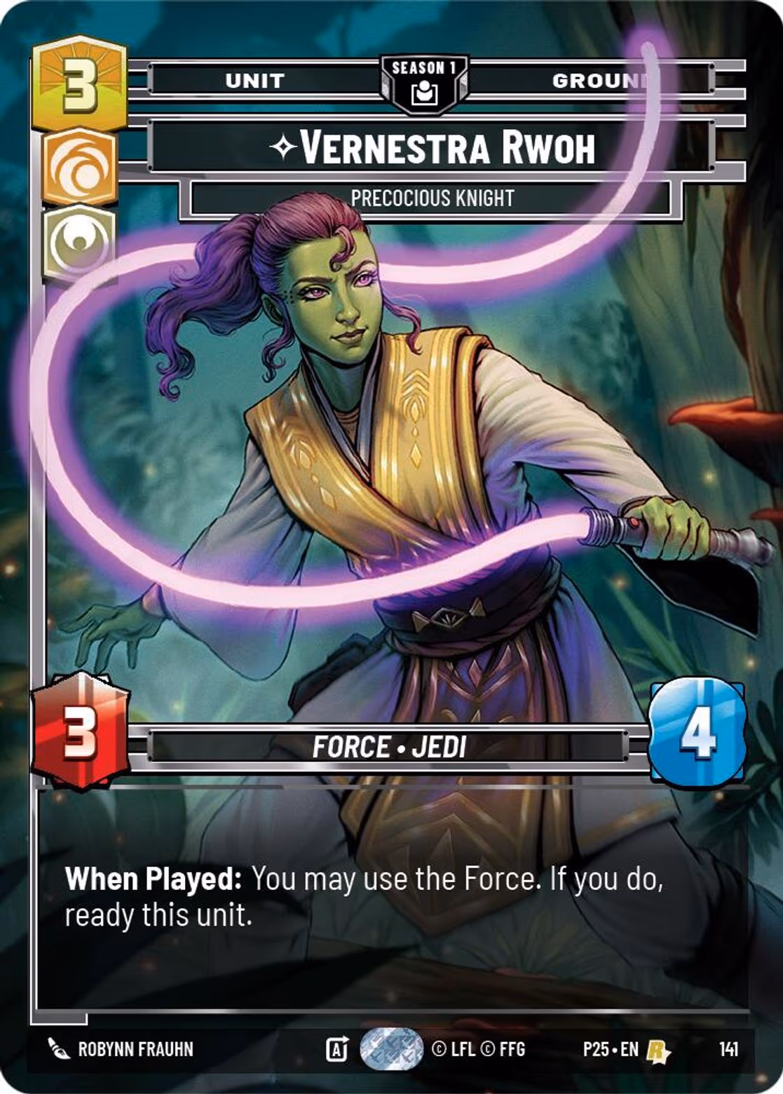 Vernestra Rwoh - Precocious Knight P25-141 Star Wars Unlimited card