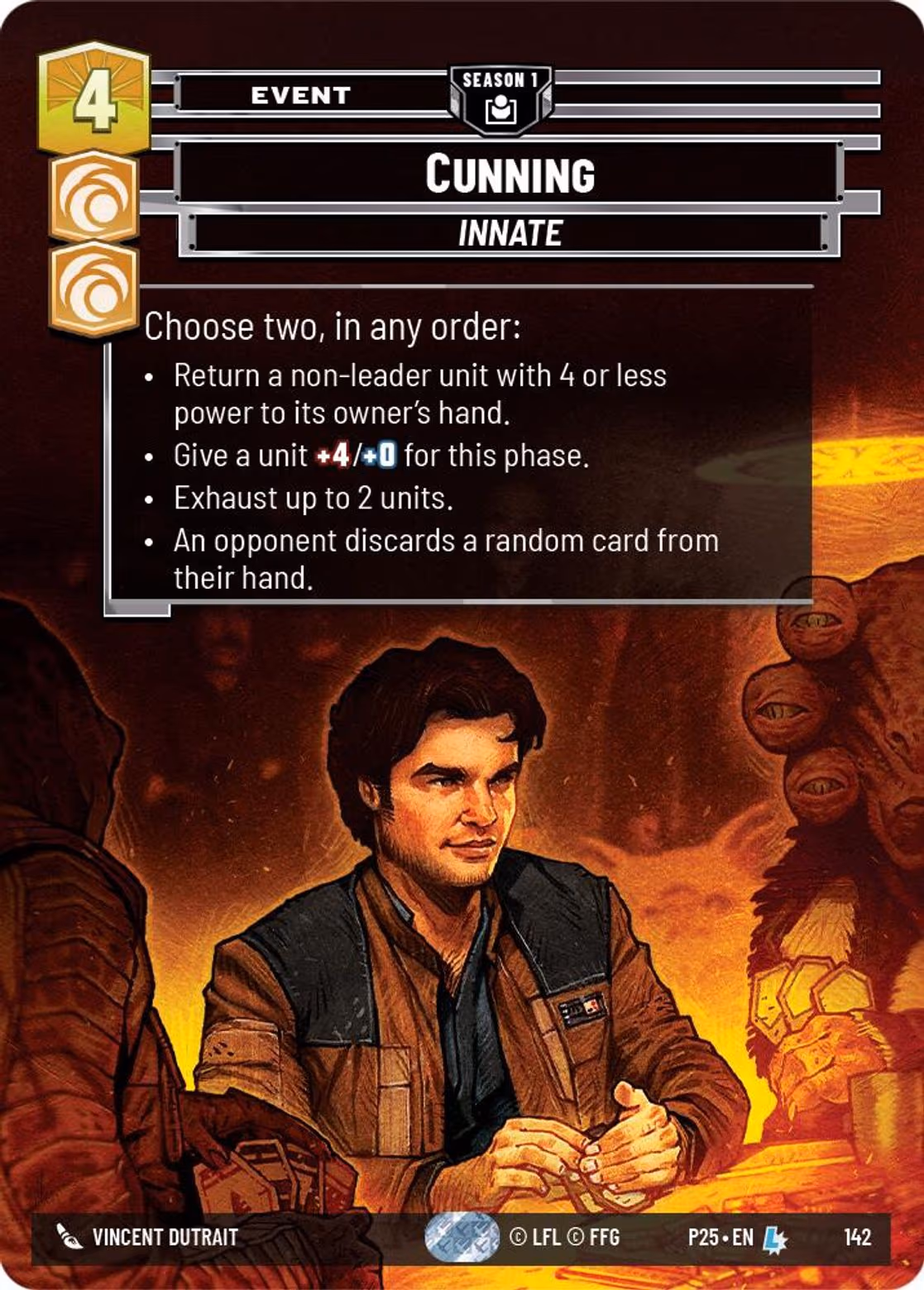 Cunning P25-142 Star Wars Unlimited card