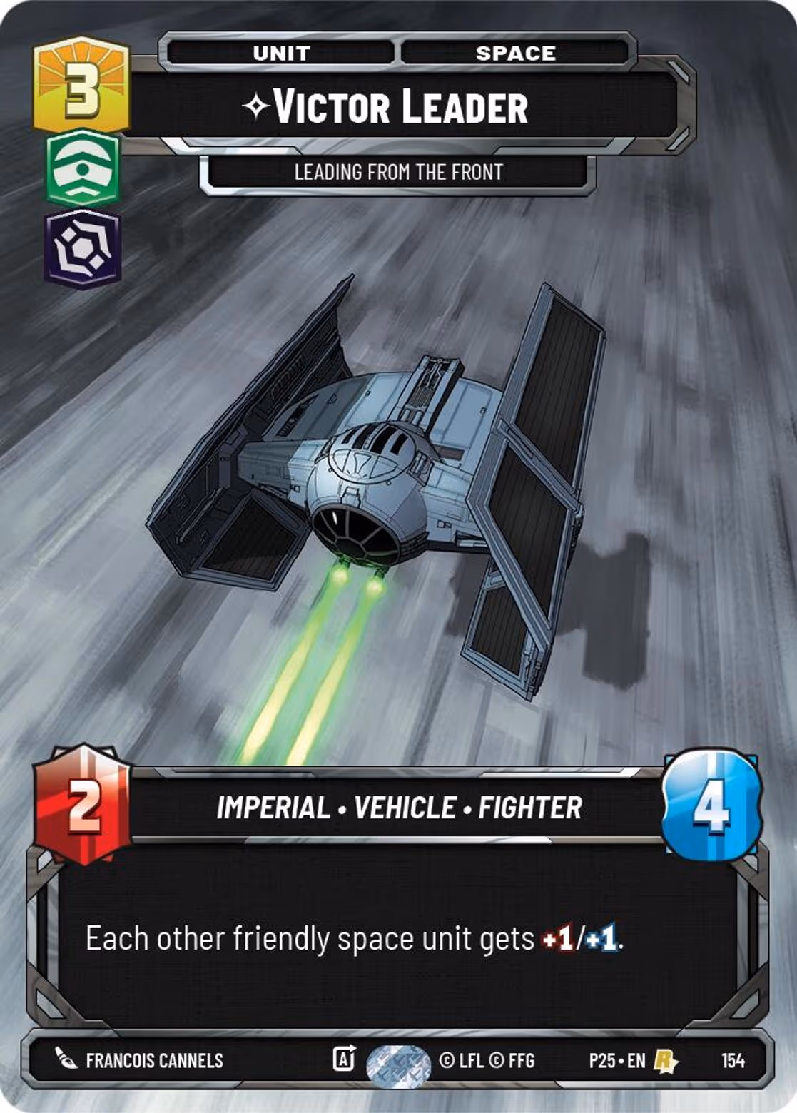Victor Leader - Leading From the Front P25-154 RQ Prize Wall Star Wars Unlimited card