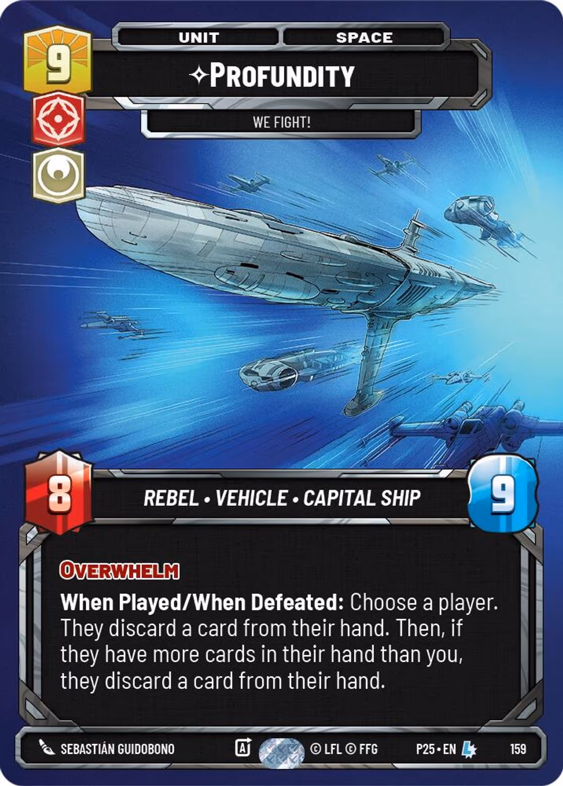 Profundity - We Fight! P25-159 RQ Prize Wall Star Wars Unlimited card