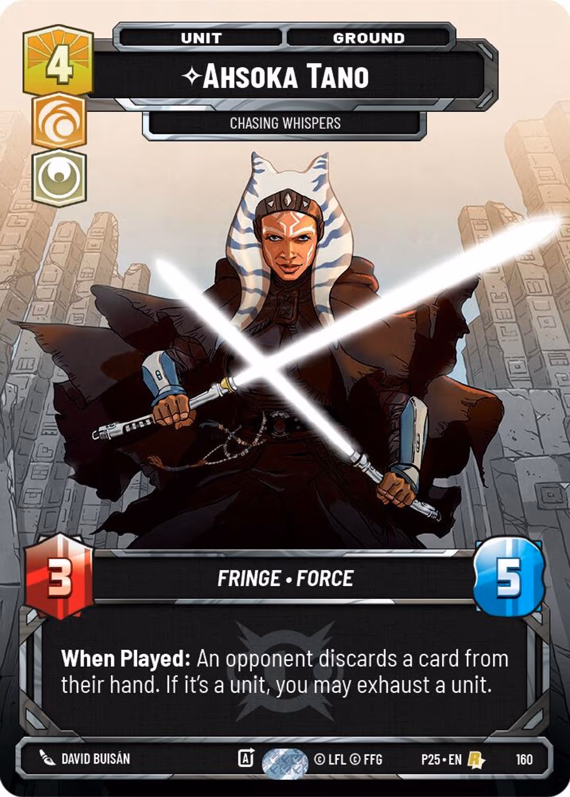 Ahsoka Tano - Chasing Whispers P25-160 RQ Prize Wall Star Wars Unlimited card