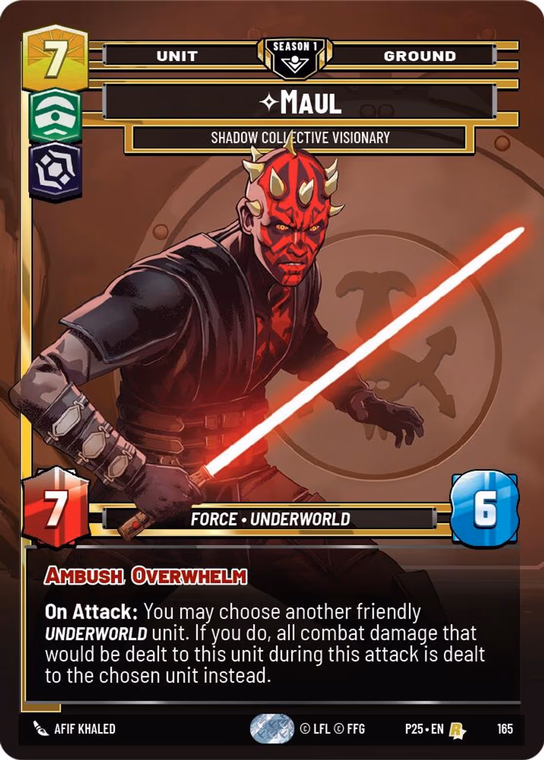 Maul - Shadow Collective Visionary P25-165 Star Wars Unlimited card