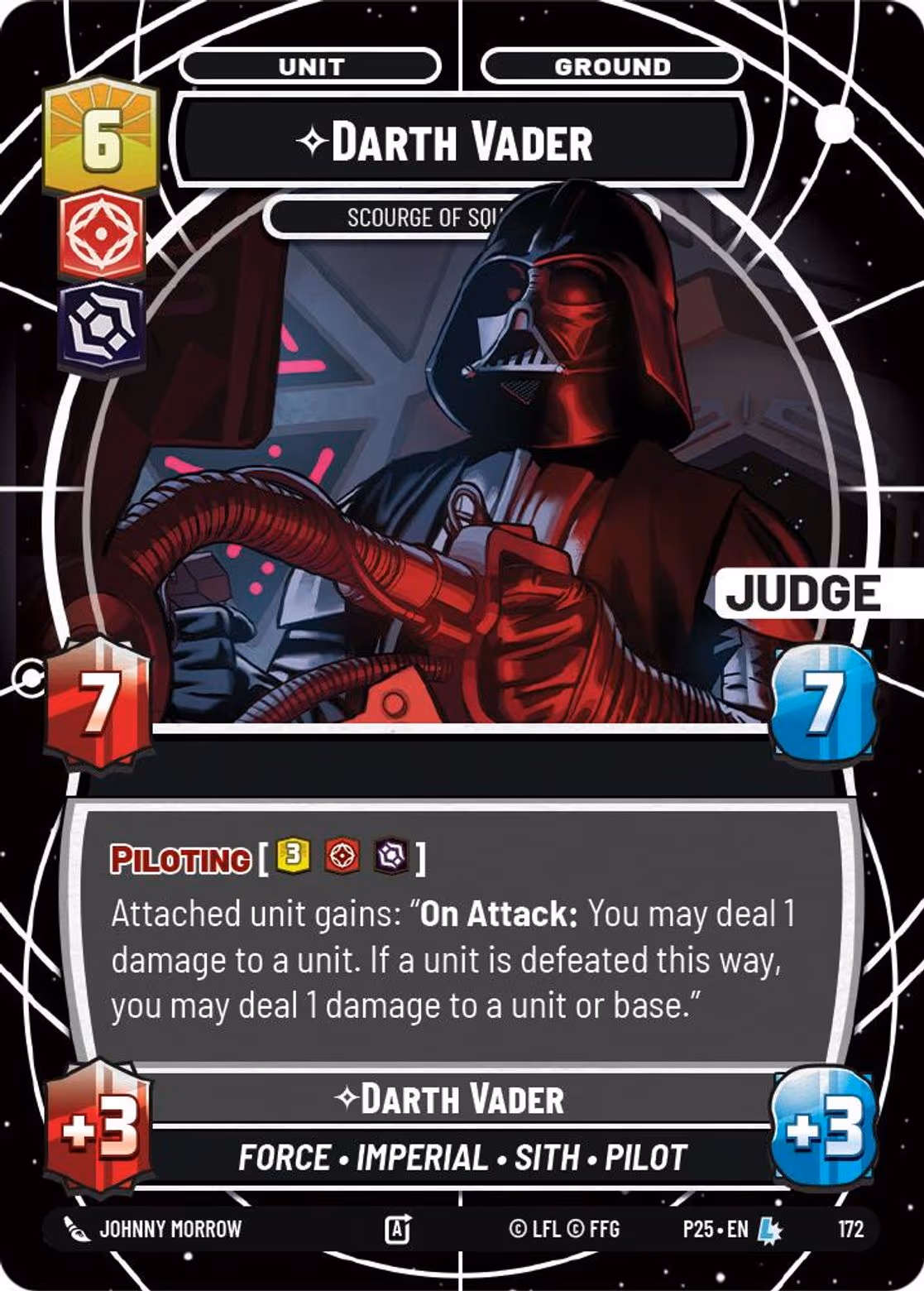 Darth Vader - Scourge of Squadrons P25-172 Star Wars Unlimited card