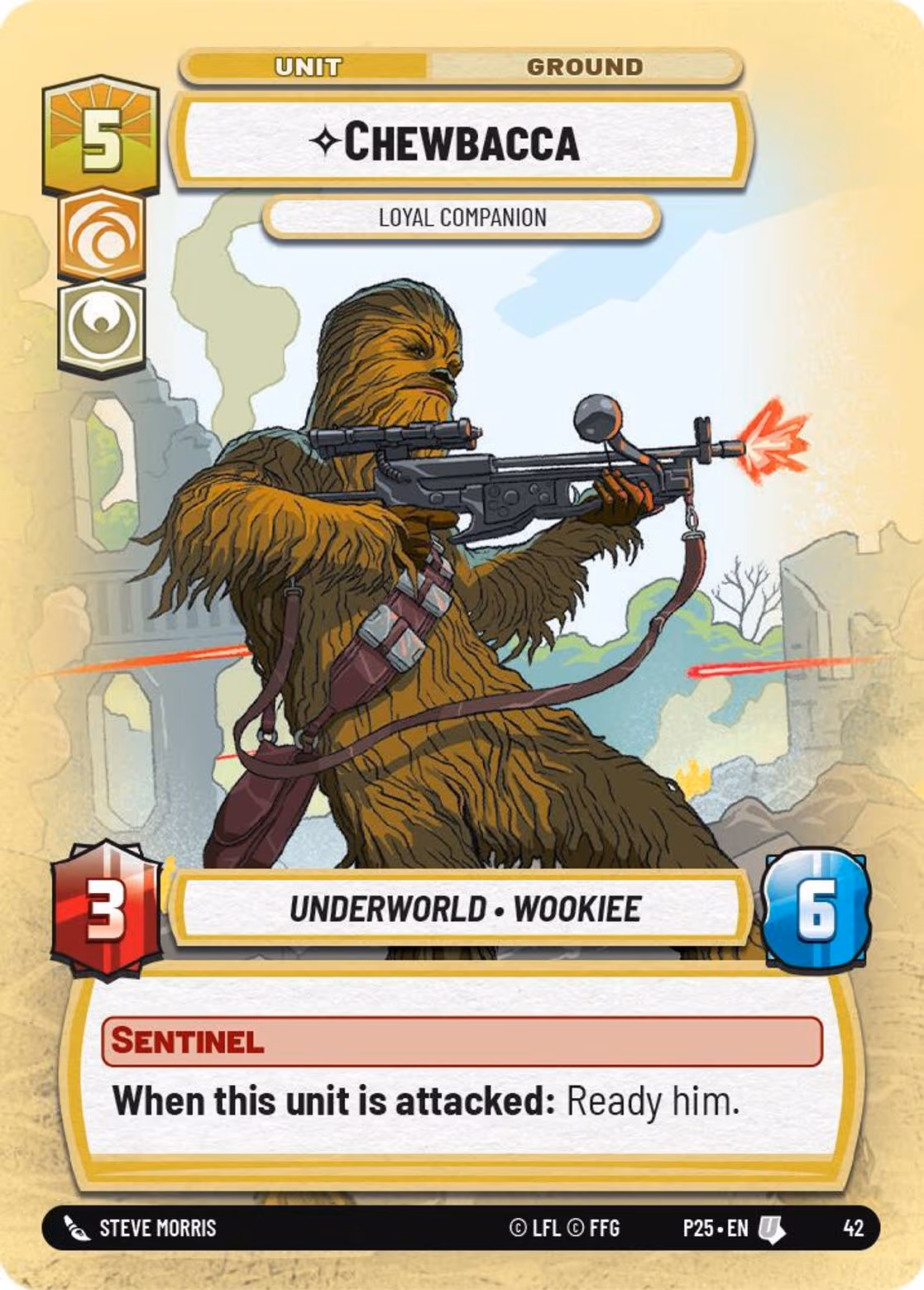 Chewbacca - Loyal Companion P25-42 Star Wars Unlimited card