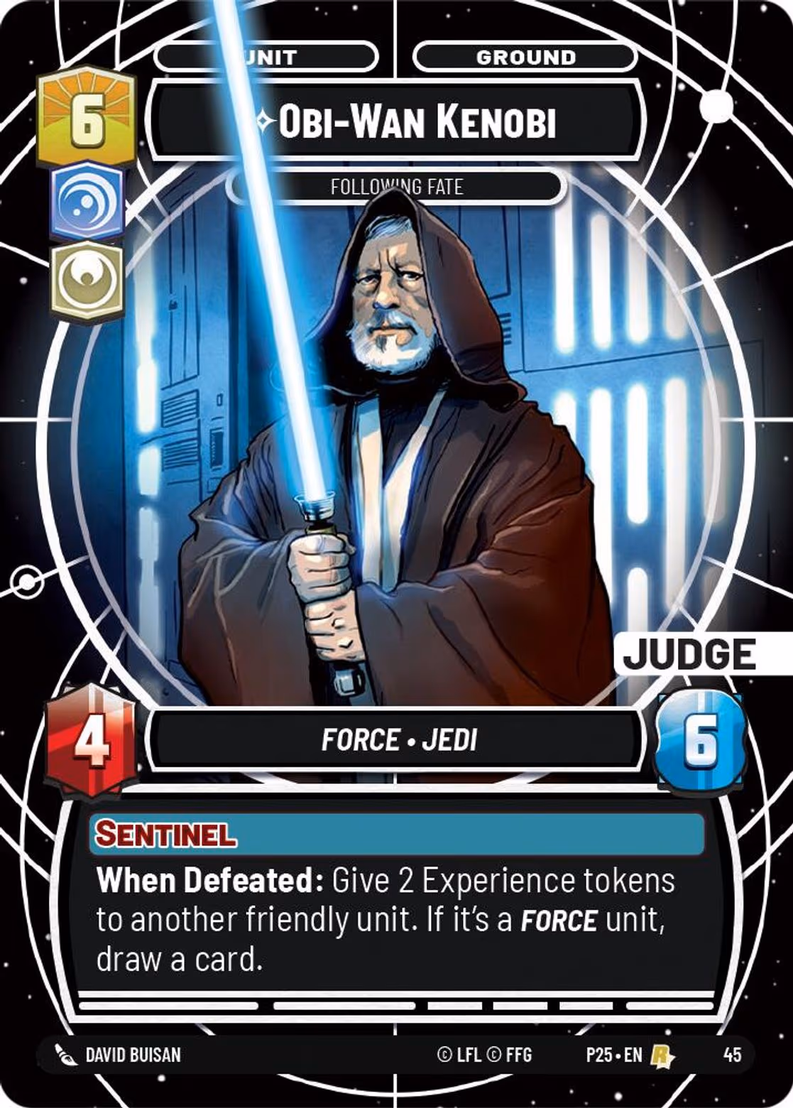 Obi-Wan Kenobi - Following Fate P25-45 Star Wars Unlimited card