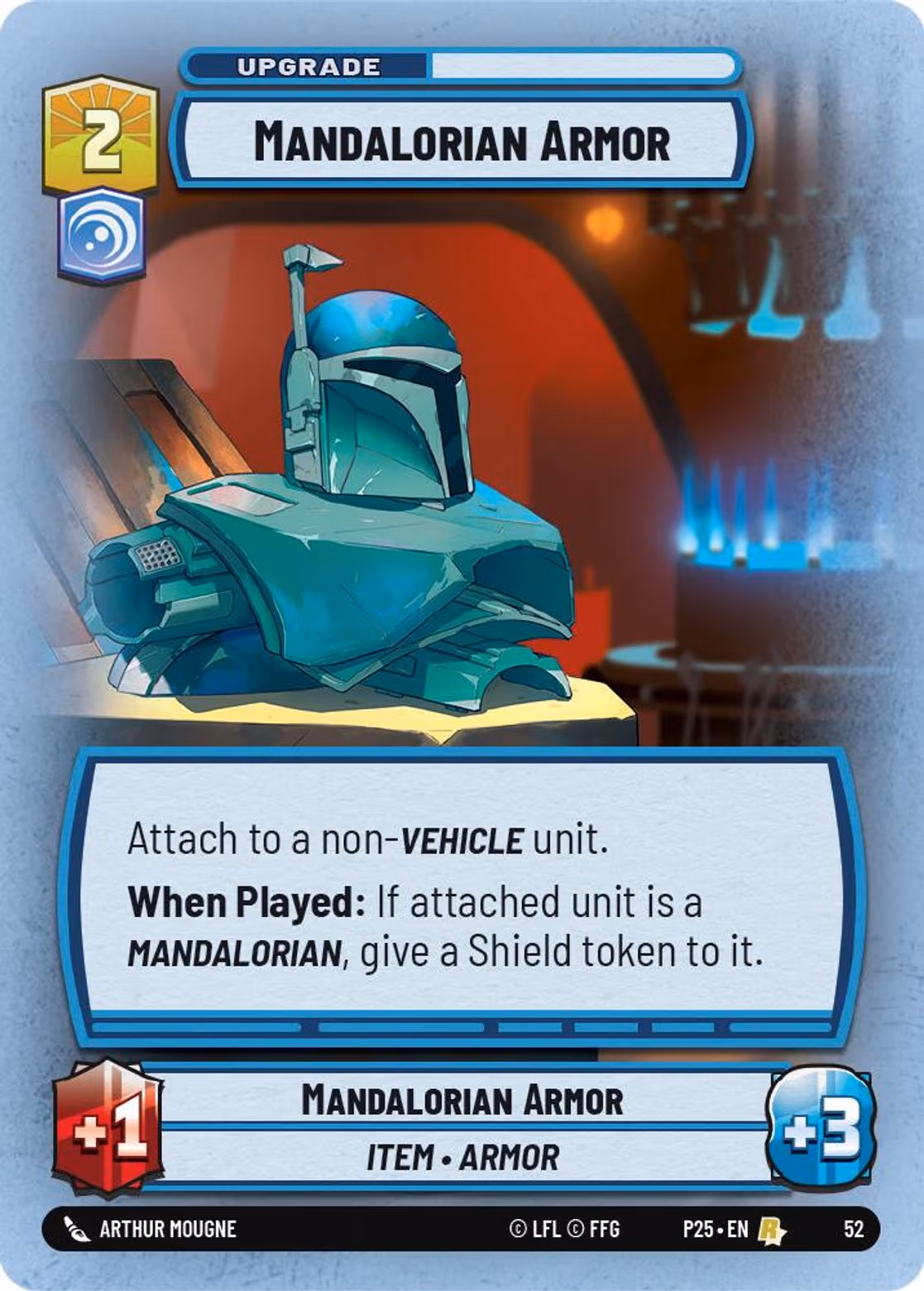 Mandalorian Armor P25-52 Star Wars Unlimited card
