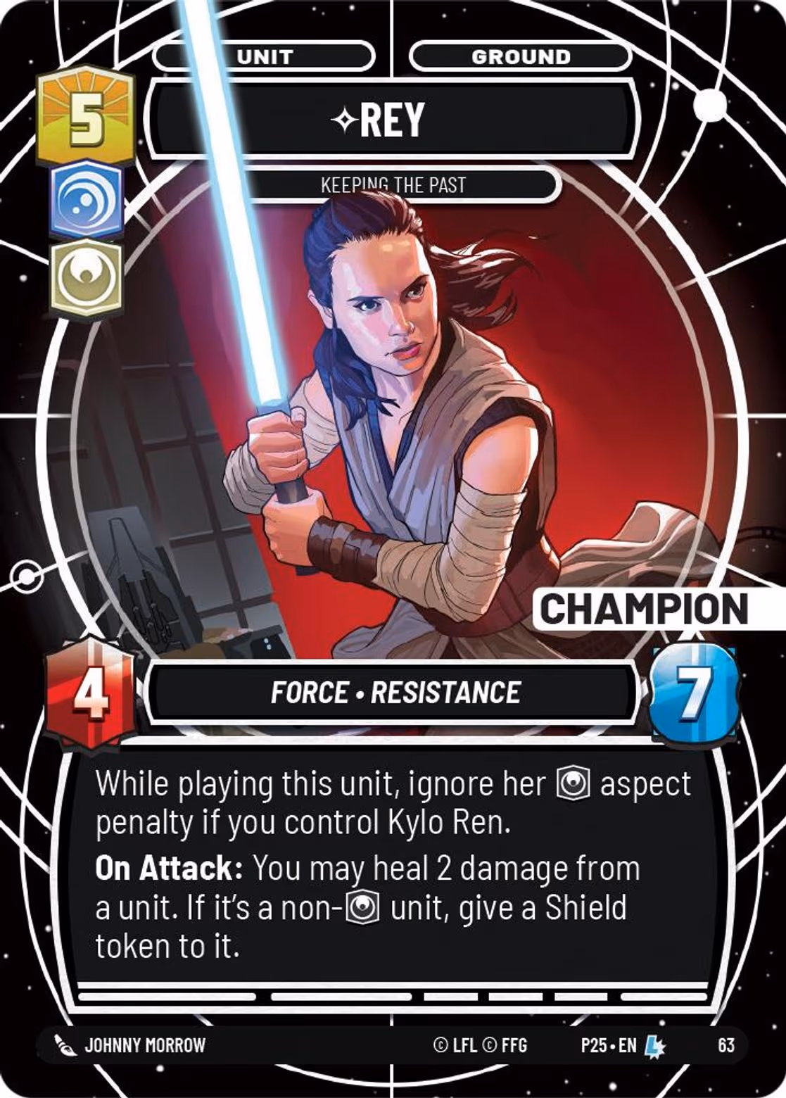 Rey - Keeping the Past P25-63 Star Wars Unlimited card