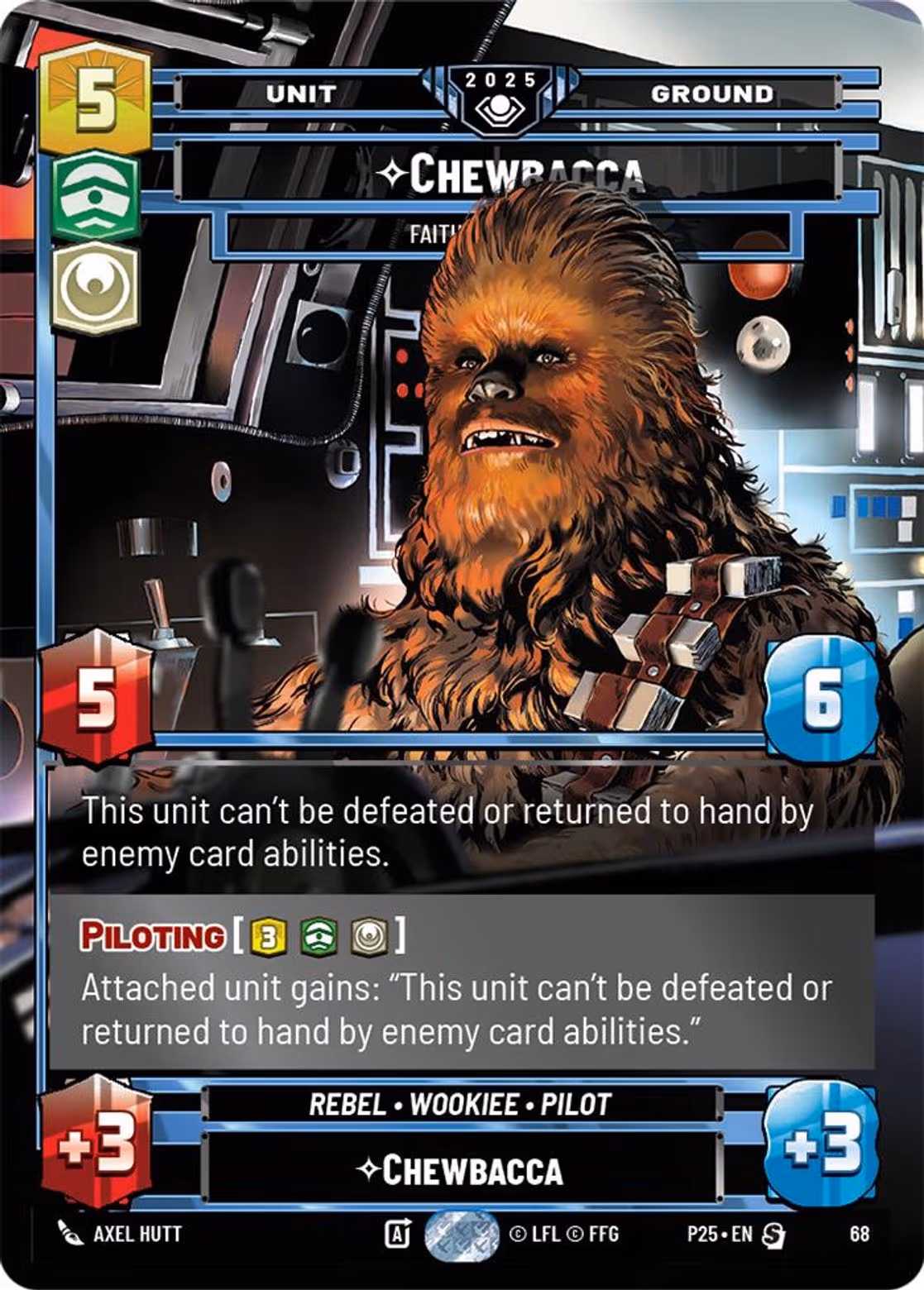 Chewbacca - Faithful First Mate P25-68 Star Wars Unlimited card