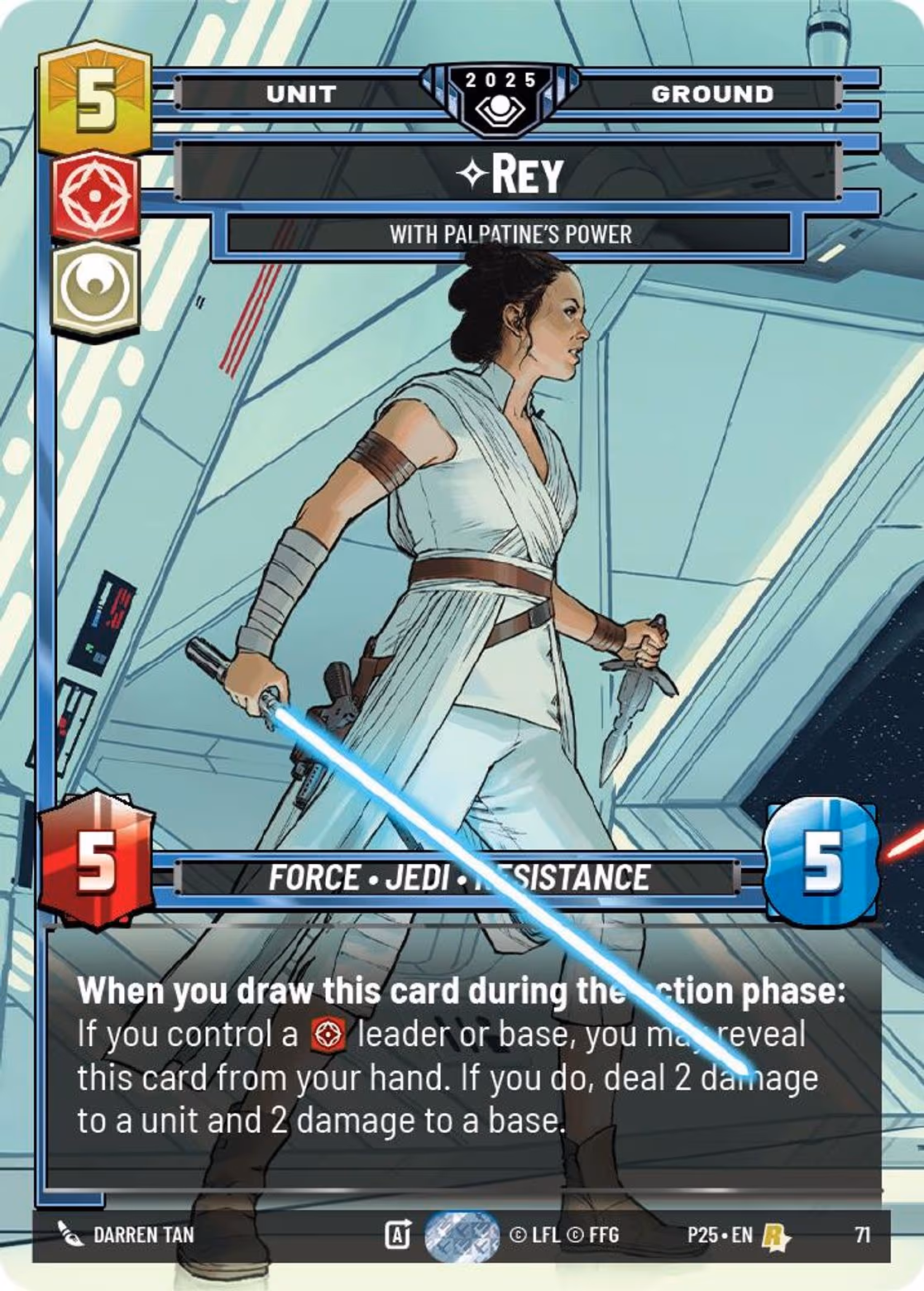 Rey - With Palpatine's Power P25-71 Star Wars Unlimited card