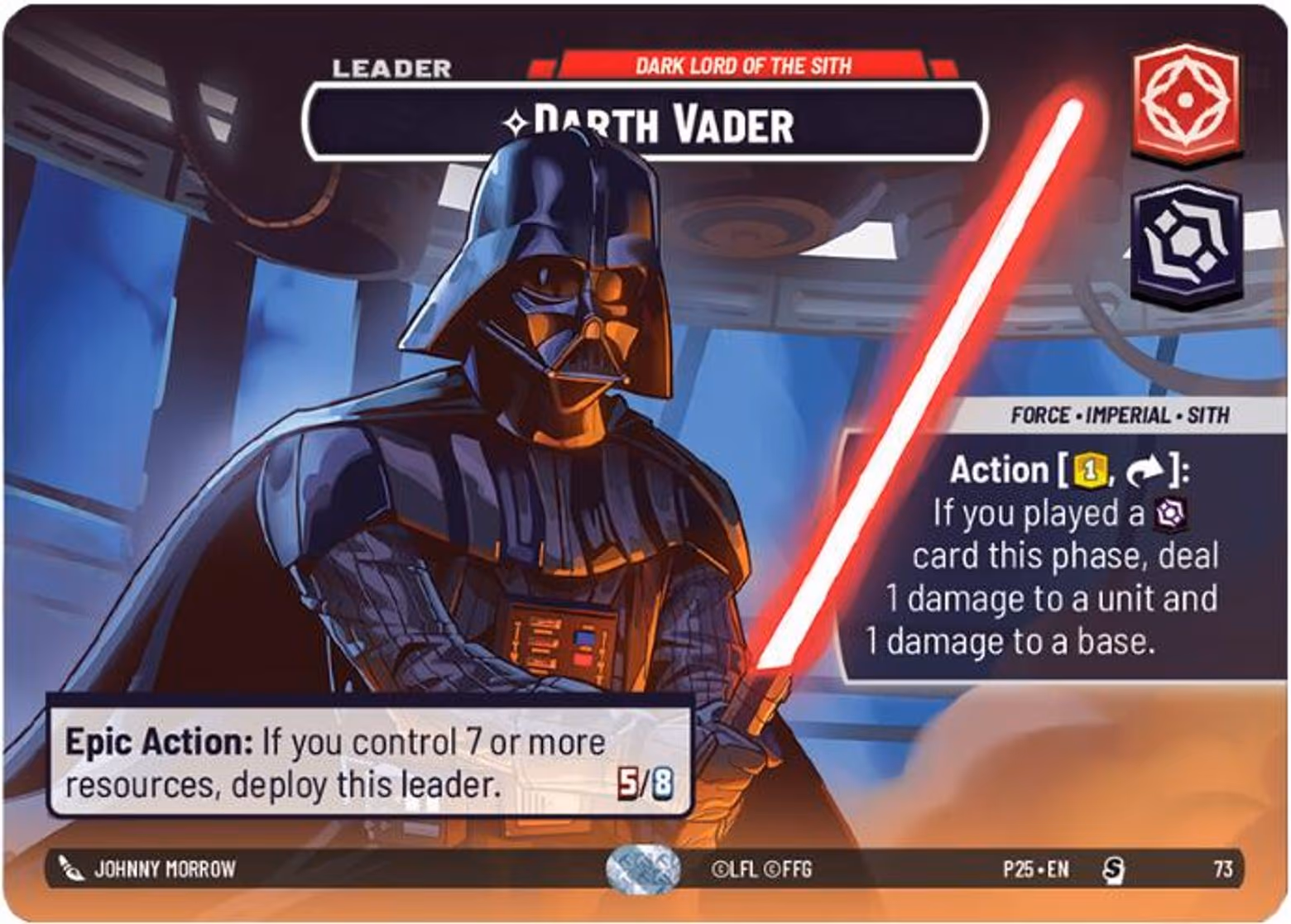 Darth Vader - Dark Lord of the Sith P25-74 Star Wars Unlimited card