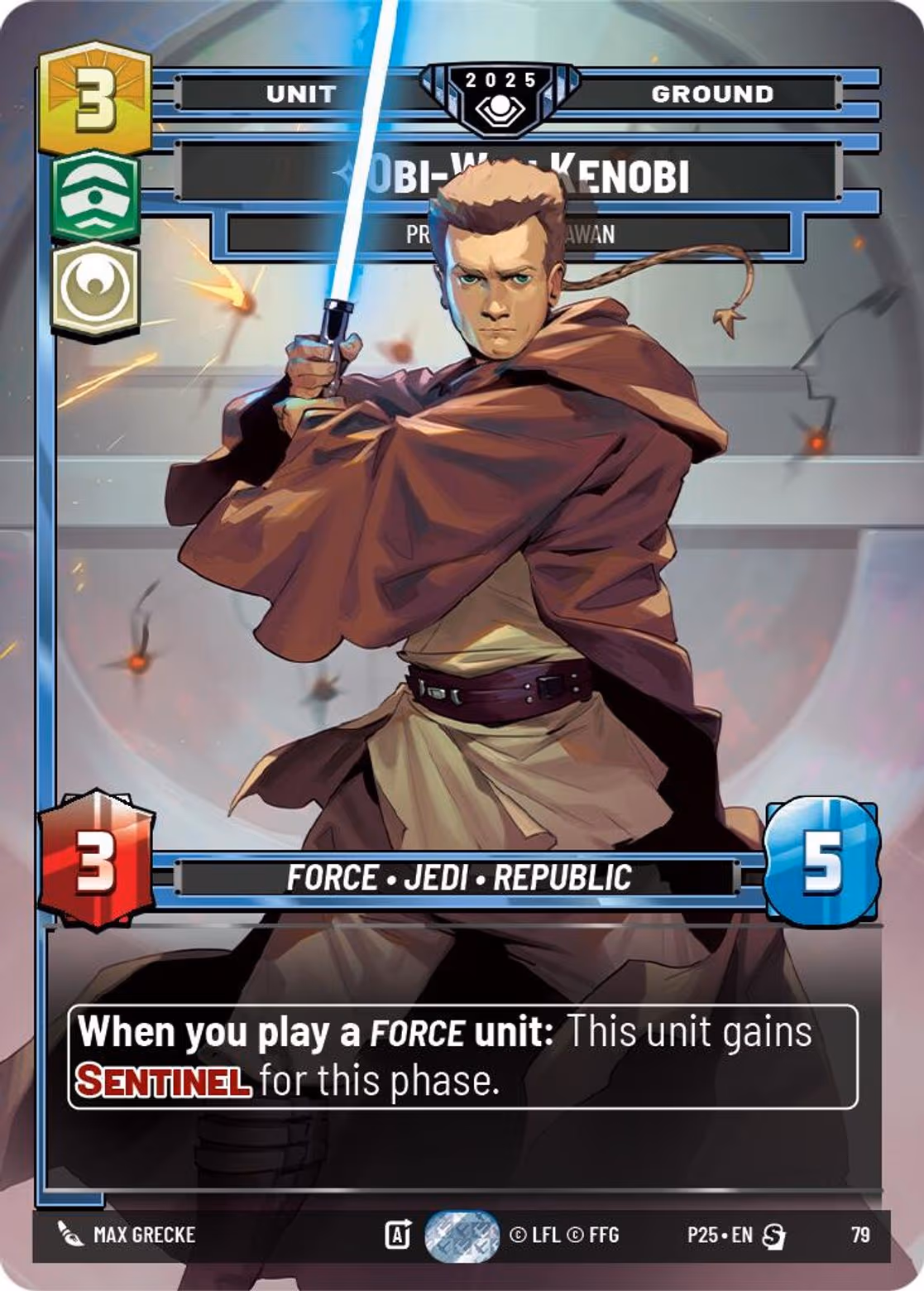 Obi-Wan Kenobi - Protective Padawan P25-79 Star Wars Unlimited card