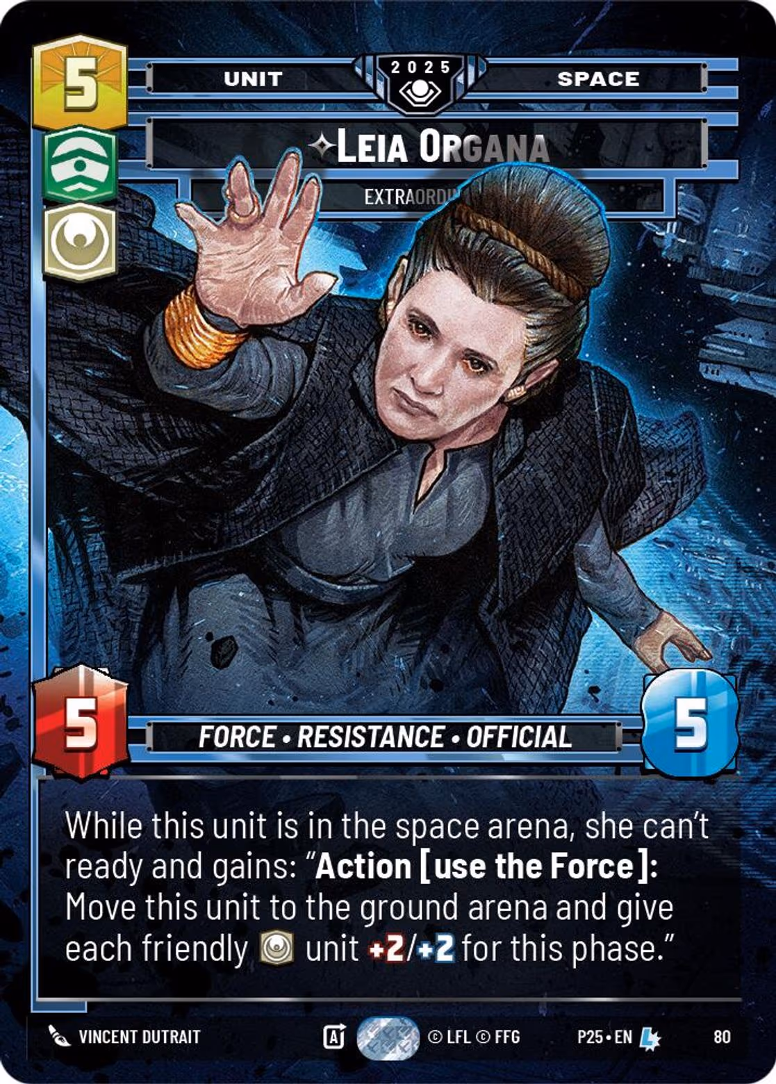 Leia Organa - Extraordinary P25-80 Star Wars Unlimited card