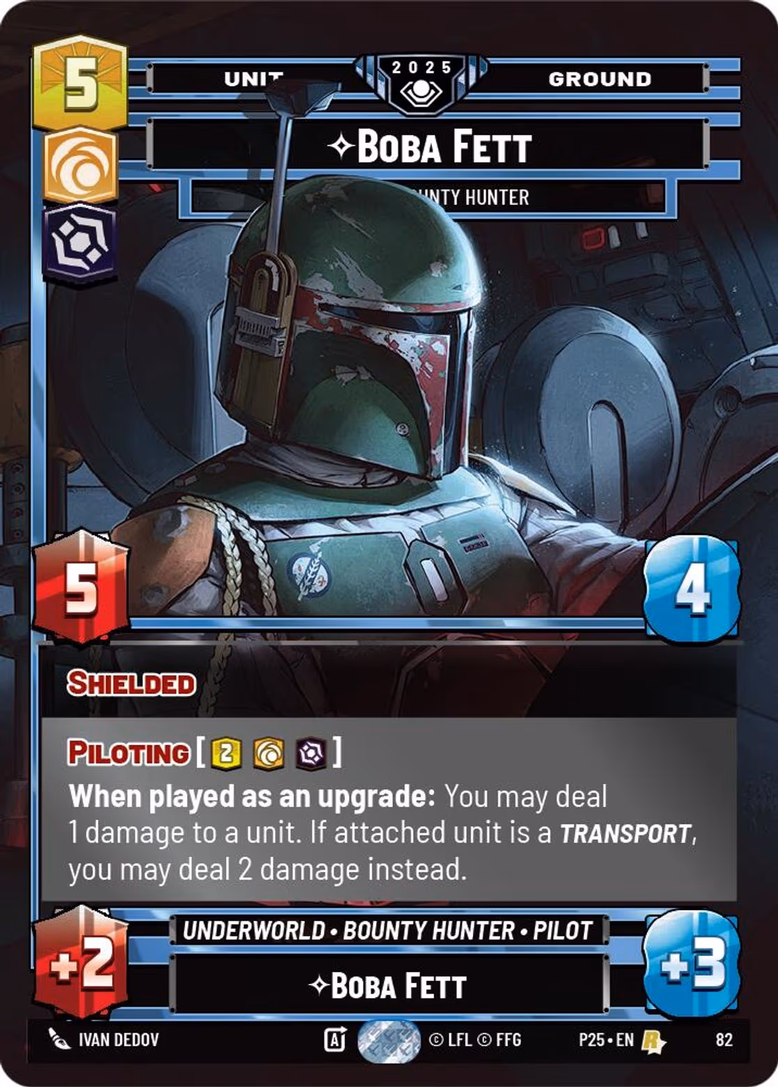 Boba Fett - Feared Bounty Hunter P25-82 Star Wars Unlimited card