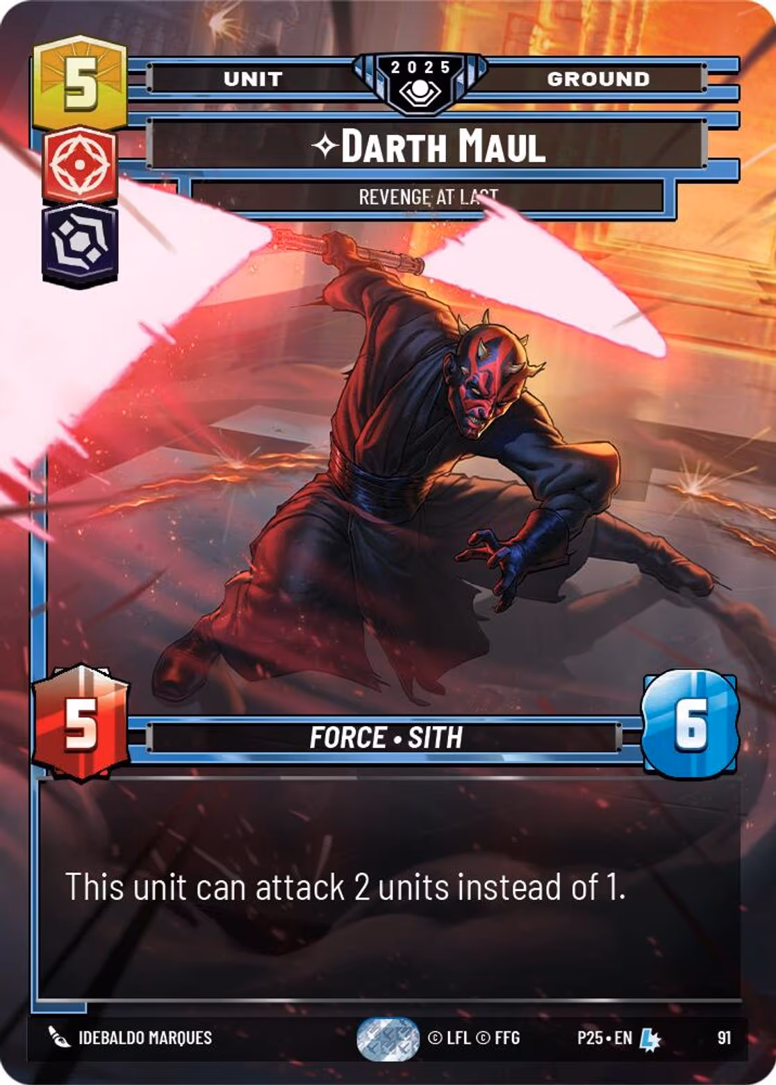 Darth Maul - Revenge At Last P25-91 Star Wars Unlimited card