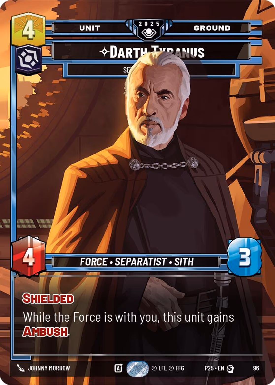 Darth Tyranus - Servant of Sidious P25-96 Star Wars Unlimited card
