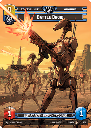 Battle Droid P25-T01 Star Wars Unlimited card