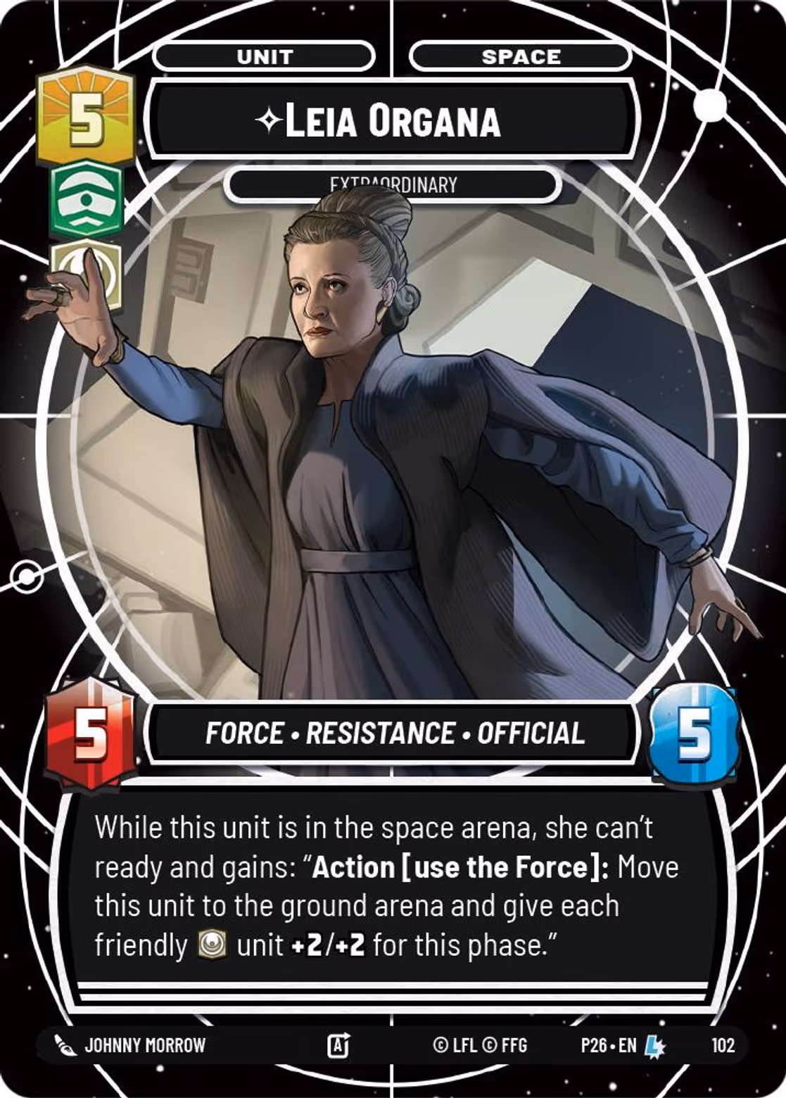 Leia Organa - Extraordinary P26-102 RQ Participation Star Wars Unlimited card