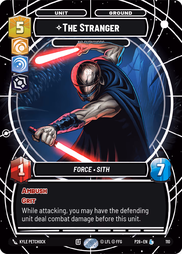 The Stranger - No Survivors P26-110 RQ Participation Star Wars Unlimited card